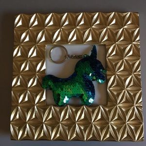5/$25 GREEN Unicorn sequin keychain